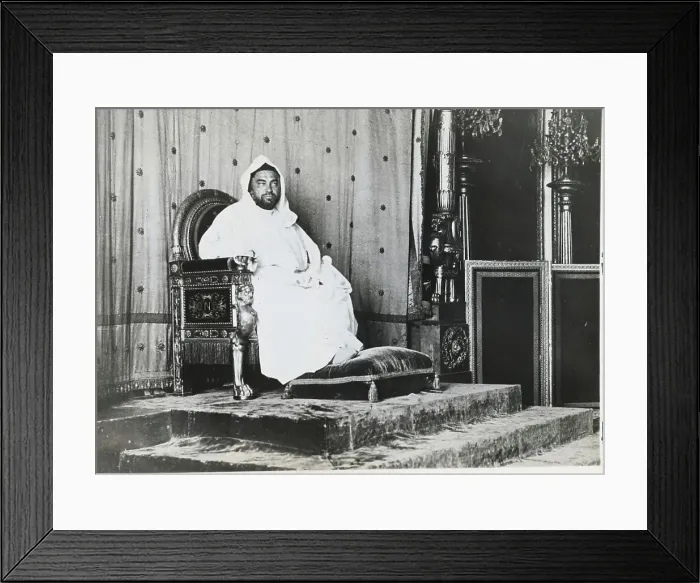 Framed Print : Moulay Youssef Sitting on Throne Framed Print : Moulay Youssef Sitting on Throne