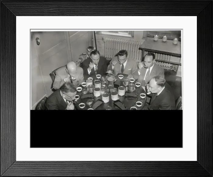 Framed Print : Tea Experts Testing Products Framed Print : Tea Experts Testing Products