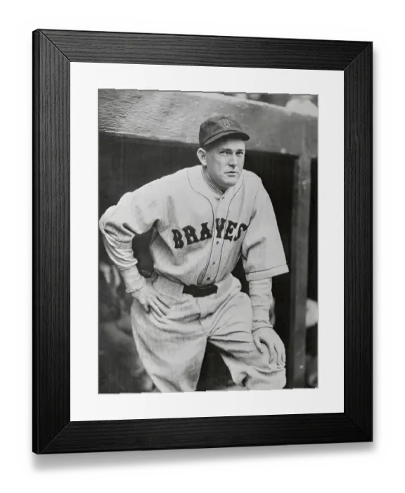 Framed Print : Rogers Hornsby Posing in Braves Uniform Framed Print : Rogers Hornsby Posing in Braves Uniform