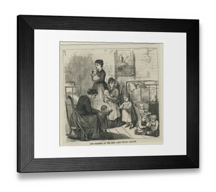 Framed Print : Victorian Orphanage Scene Framed Print : Victorian Orphanage Scene