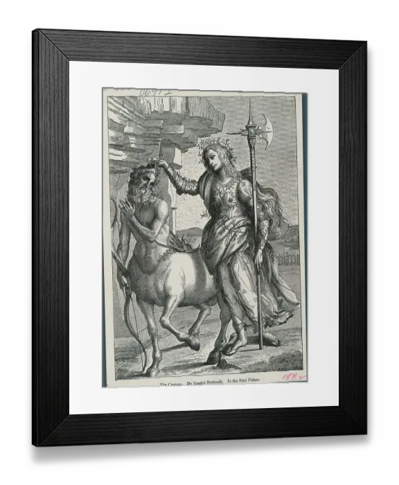 Framed Print : Woman Touching Centaur's Hair Framed Print : Woman Touching Centaur's Hair