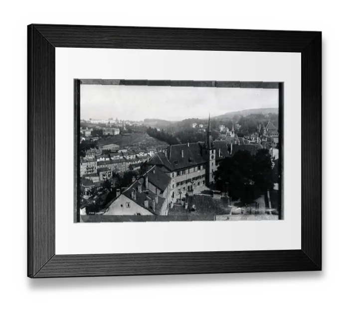 Framed Print : Overhead View of Lausanne, Switzerland Framed Print : Overhead View of Lausanne, Switzerland