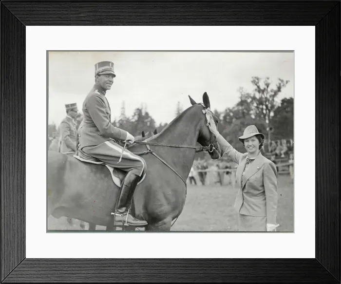 Framed Print : Crown Prince Gustaf Adolf and Wife on Field Framed Print : Crown Prince Gustaf Adolf and Wife on Field