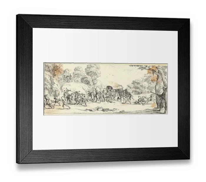 Framed Print : Bandits Accosting Troops Framed Print : Bandits Accosting Troops