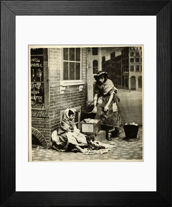 Framed Print : Poor Mother and Daughter on Film Set Framed Print : Poor Mother and Daughter on Film Set