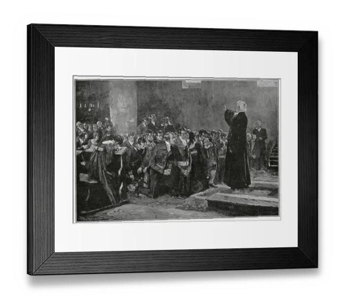 Framed Print : Religious Leaders Lecturing to Prussian Dissidents