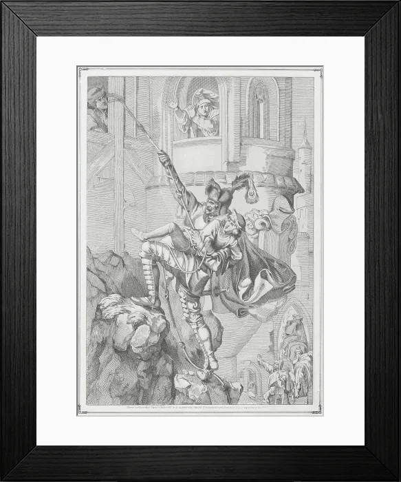Framed Print : German Rebel Swinging Rope to Kidnap Royalty Framed Print : German Rebel Swinging Rope to Kidnap Royalty