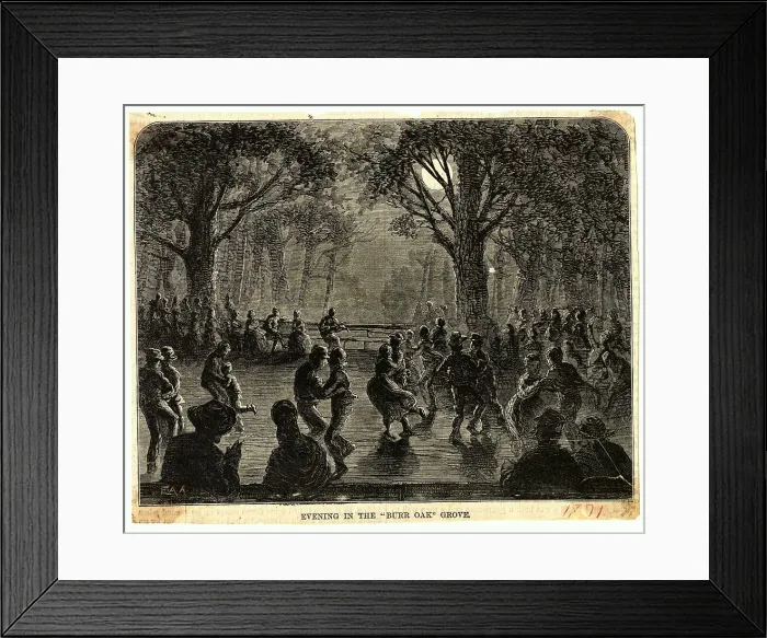 Framed Print : People Dancing in Burr Oak Grove Framed Print : People Dancing in Burr Oak Grove