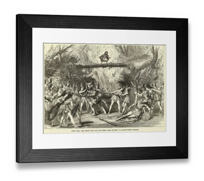Framed Print : Scene From Red Riding Hood and Her Sister Little Bo-Peep Framed Print : Scene From Red Riding Hood and Her Sister Little Bo-Peep