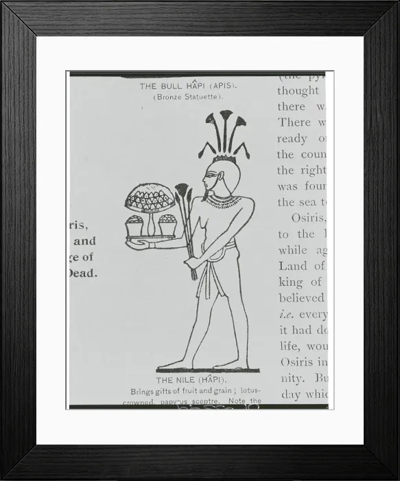 Framed Print : Depiction of Statuette as Osiris King and Judge