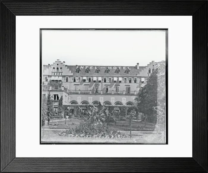 Framed Print : View of Hotel Insel with Garden Framed Print : View of Hotel Insel with Garden