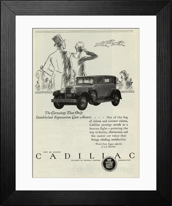 Framed Print : Advertisement for Early Cadillac Framed Print : Advertisement for Early Cadillac