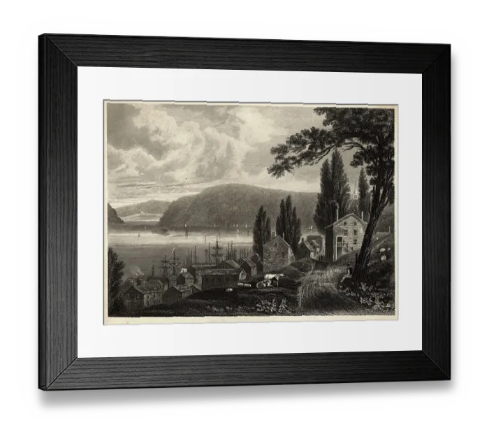 Framed Print : Pastoral Scene on Shore of Newburgh Framed Print : Pastoral Scene on Shore of Newburgh