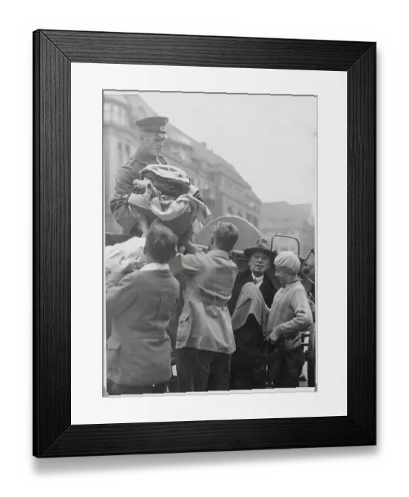 Framed Print : Soldier Unloading Truck Framed Print : Soldier Unloading Truck