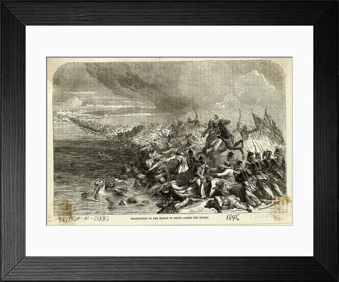 Framed Print : British and Sikhs Soldiers Fighting Framed Print : British and Sikhs Soldiers Fighting