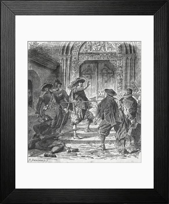 Framed Print : German Citizens Gathering Against Napoleon