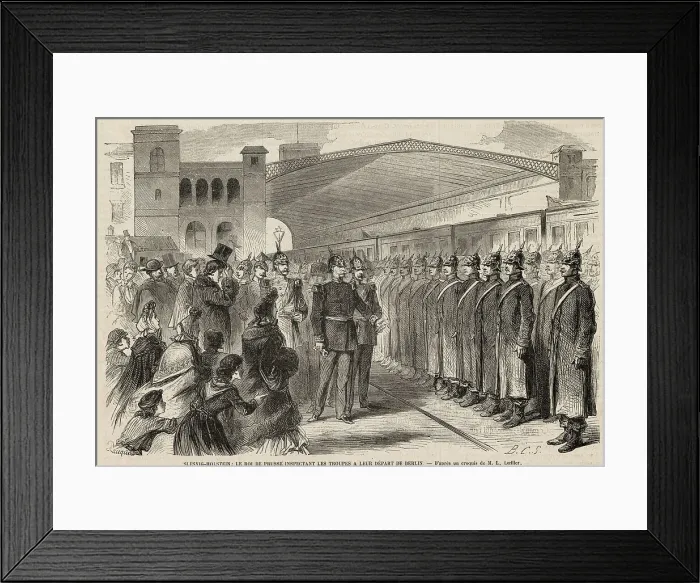Framed Print : King of Prussia Inspecting His Troops Framed Print : King of Prussia Inspecting His Troops
