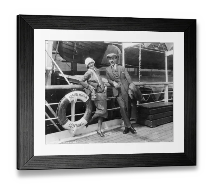 Framed Print : Greta Garbo with Mauritz Stiller Framed Print : Greta Garbo with Mauritz Stiller