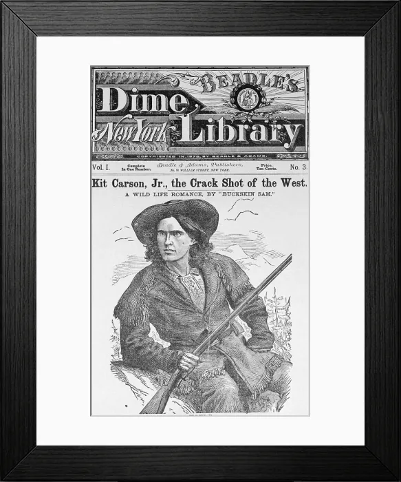 Framed Print : Cover of Beadle's Dime New York Library