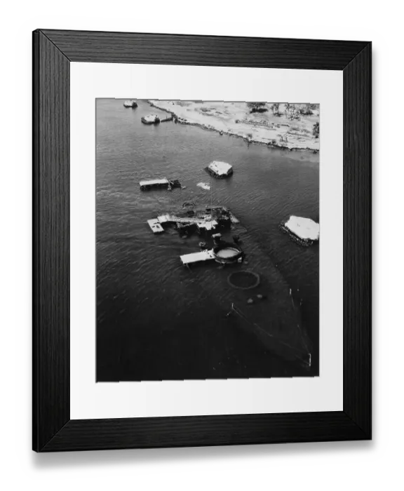 Framed Print : USS Arizona Submerged in Water Framed Print : USS Arizona Submerged in Water