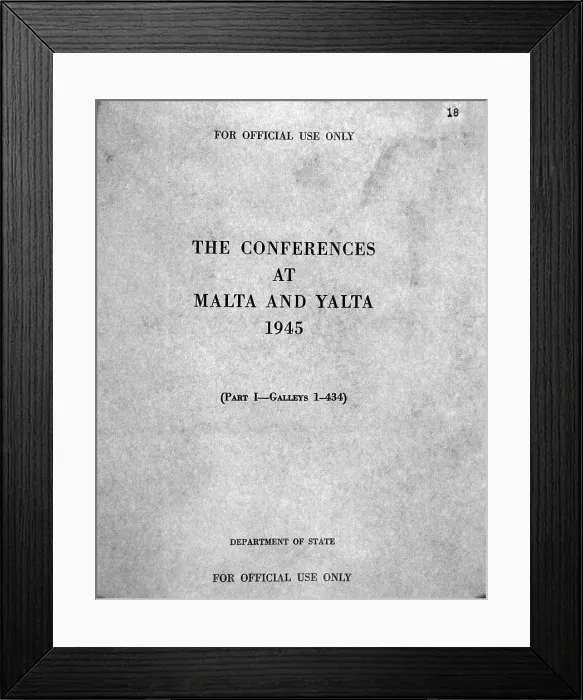 Framed Print : Cover of The Conferences at Malta and Yalta Framed Print : Cover of The Conferences at Malta and Yalta
