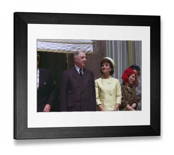 Framed Print : First Lady Visiting Charles De Gaulle Framed Print : First Lady Visiting Charles De Gaulle