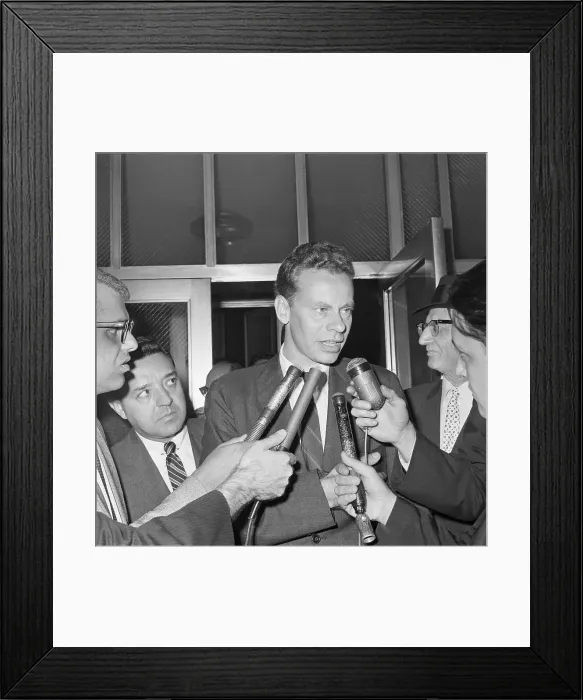 Framed Print : Charles Van Doren with Reporters Framed Print : Charles Van Doren with Reporters