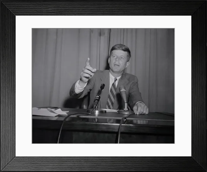 Framed Print : Senator John F. Kennedy Giving Speech