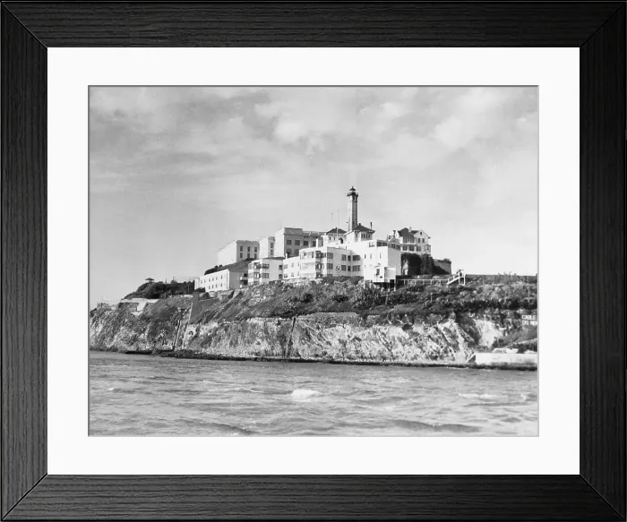 Framed Print : Penitentiary on Alcatraz Island in California Framed Print : Penitentiary on Alcatraz Island in California