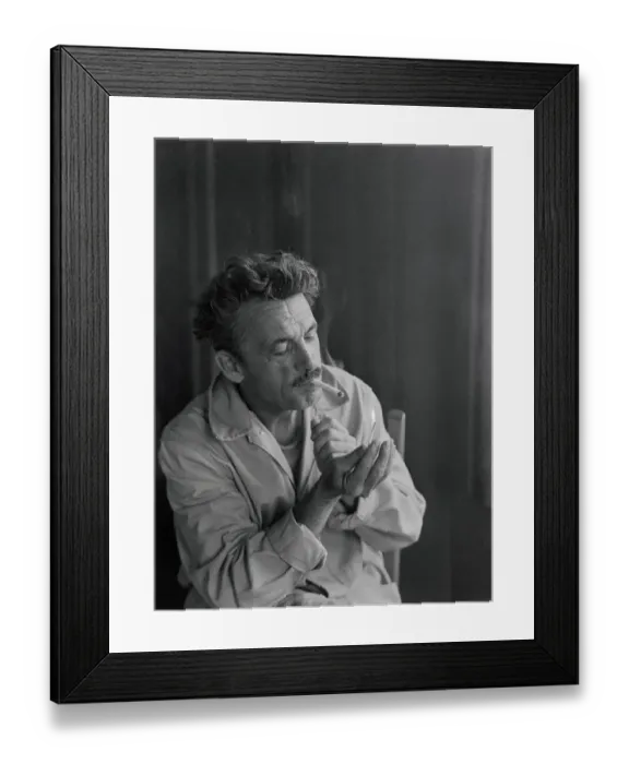Framed Print : Thomas Hart Benton Smoking a Cigar Framed Print : Thomas Hart Benton Smoking a Cigar