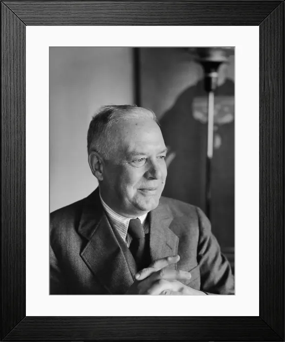 Framed Print : Profile of Wallace Stevens Smiling Framed Print : Profile of Wallace Stevens Smiling