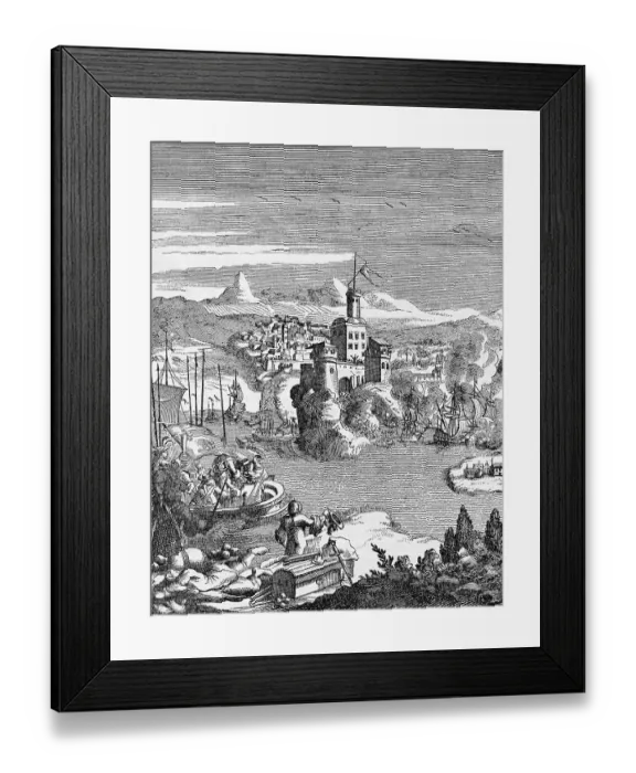 Framed Print : England's Capture of Quebec in 1629