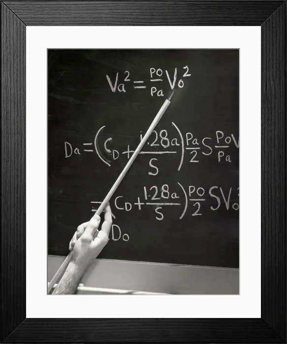 Framed Print : Equation on Blackboard Framed Print : Equation on Blackboard