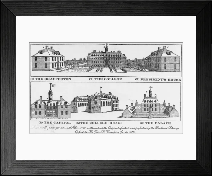 Framed Print : Prominent Buildings of Williamsburg Framed Print : Prominent Buildings of Williamsburg