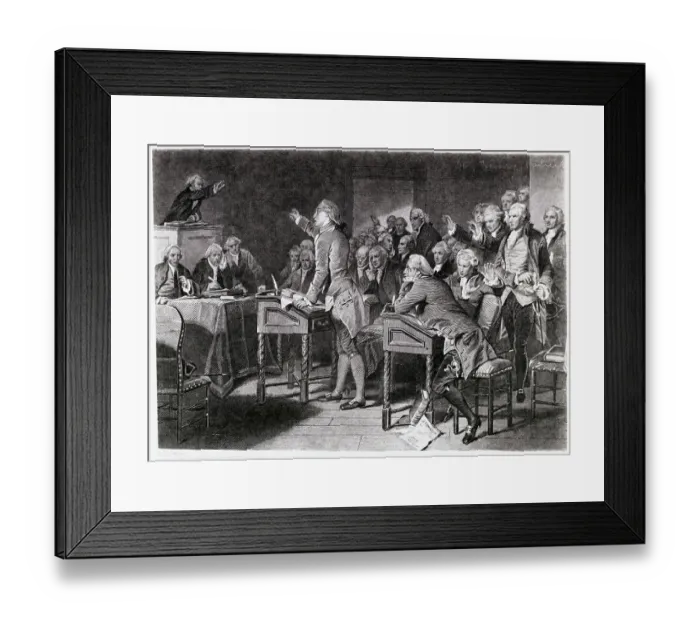 Framed Print : Henry Patrick Addressing Assembly Framed Print : Henry Patrick Addressing Assembly