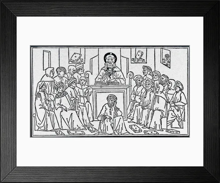 Framed Print : Averroes Talking to Students Framed Print : Averroes Talking to Students