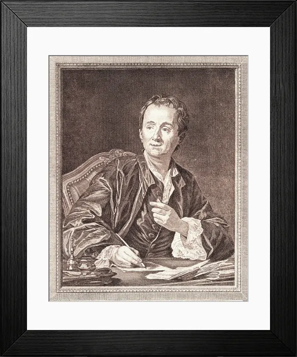 Framed Print : Portrait of Denis Diderot Framed Print : Portrait of Denis Diderot