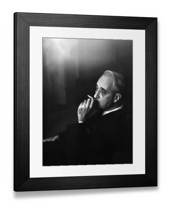 Framed Print : Lionel Trilling Smoking a Cigarette Framed Print : Lionel Trilling Smoking a Cigarette
