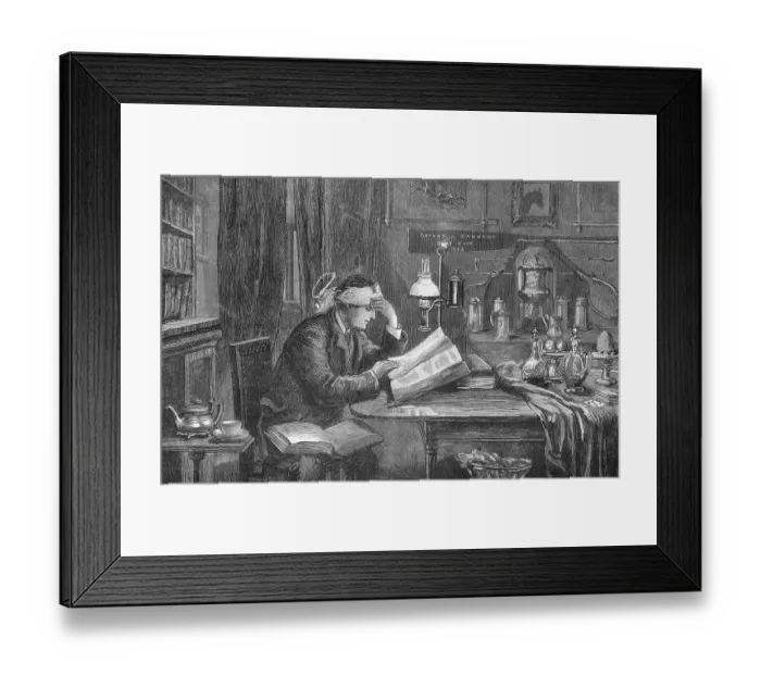 Framed Print : Oxford Student Cramming for Exams Framed Print : Oxford Student Cramming for Exams