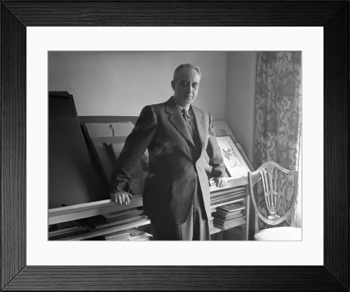 Framed Print : Lionel Trilling Leaning Against Book Display Framed Print : Lionel Trilling Leaning Against Book Display