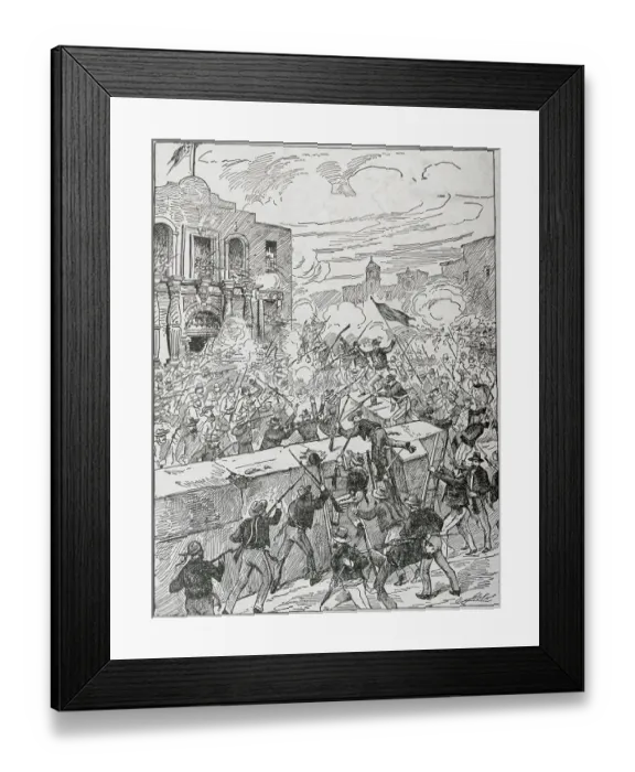 Framed Print : Soldiers Rioting at the Alamo