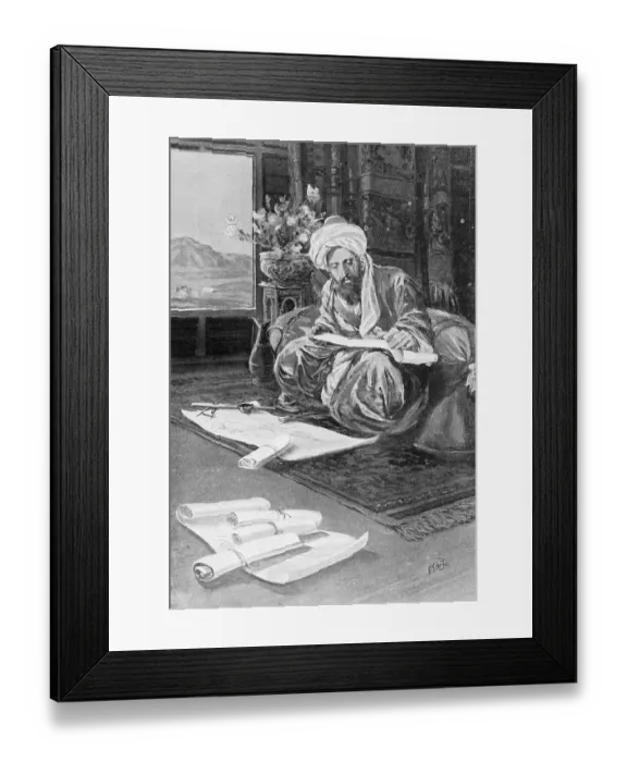 Framed Print : Omar Khayyam Working Out the 1074 A.D. Calendar Framed Print : Omar Khayyam Working Out the 1074 A.D. Calendar