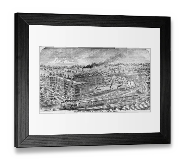 Framed Print : Studebaker Wagon Works Factory Framed Print : Studebaker Wagon Works Factory