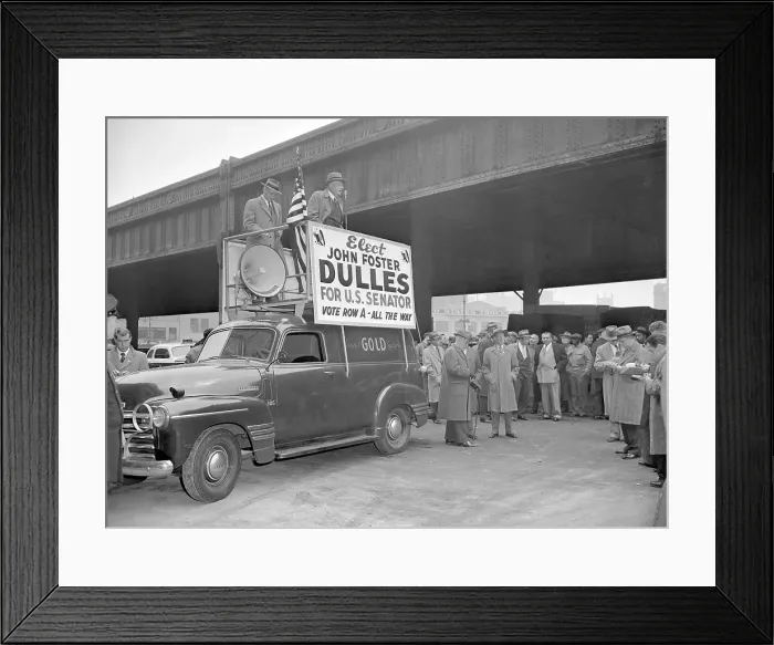Framed Print : John Foster Dulles Addressing Longshoremen Framed Print : John Foster Dulles Addressing Longshoremen