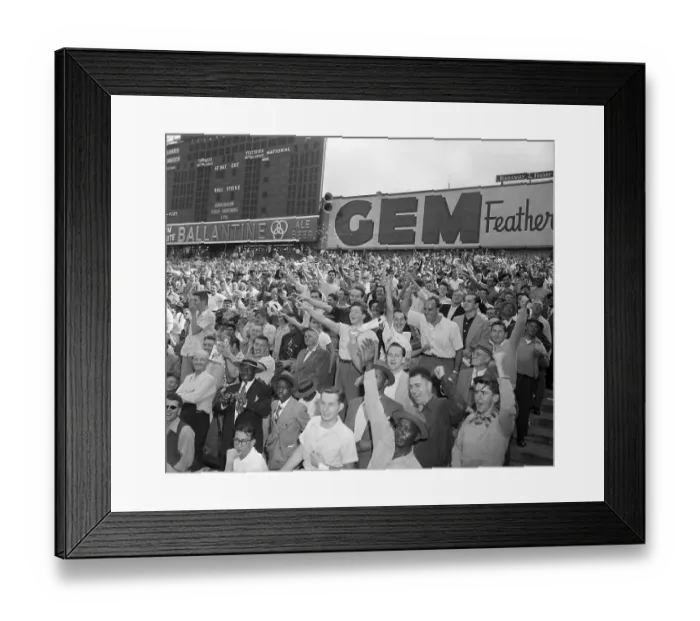 Framed Print : Crowd During Baseball Game