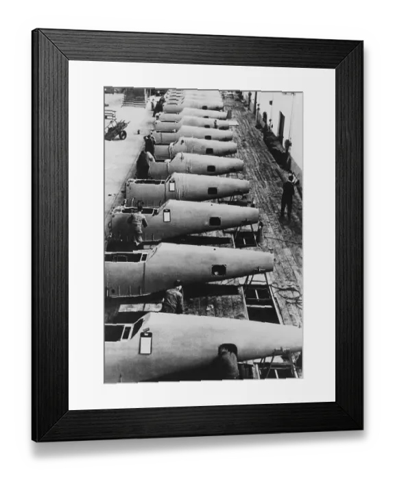 Framed Print : Fighter Aircraft Production