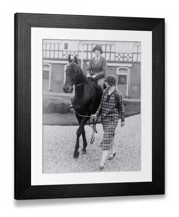 Framed Print : Miss Eileen Joel Riding a Horse Framed Print : Miss Eileen Joel Riding a Horse