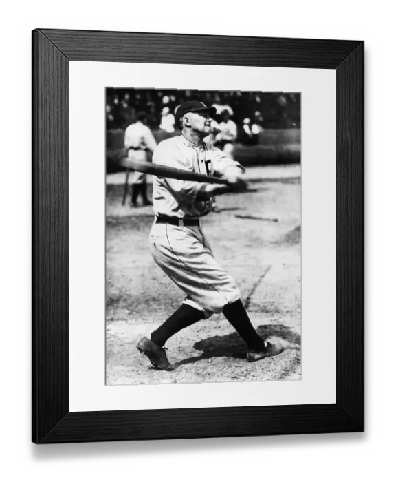 Framed Print : Ty Cobb Swinging Bat Framed Print : Ty Cobb Swinging Bat