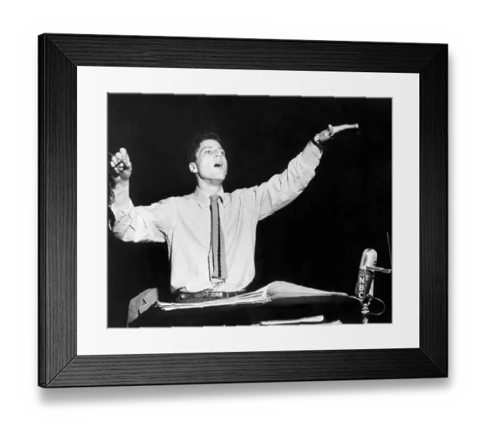 Framed Print : Lukas Foss Conducting In Shirtsleeves Framed Print : Lukas Foss Conducting In Shirtsleeves