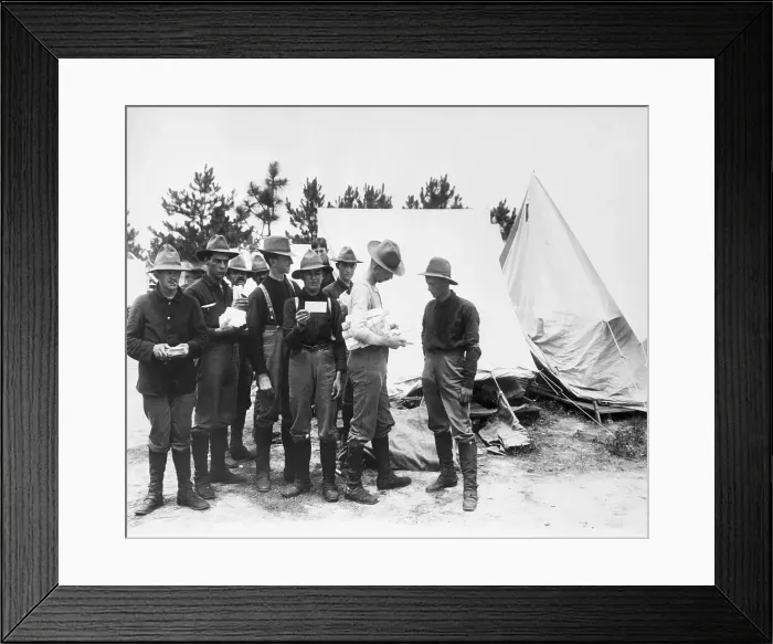 Framed Print : American Soldiers at Mail Call